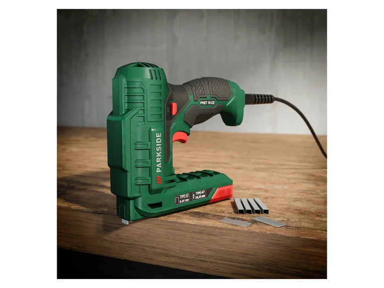 PARKSIDE® Agrafeuse-cloueuse électrique PHET 15 C2. 70 W