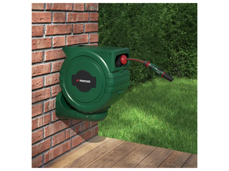PARKSIDE® Enrouleur de tuyau mural. 25 m
