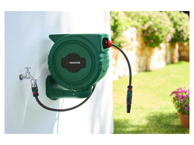 PARKSIDE® Enrouleur de tuyau mural. 25 m