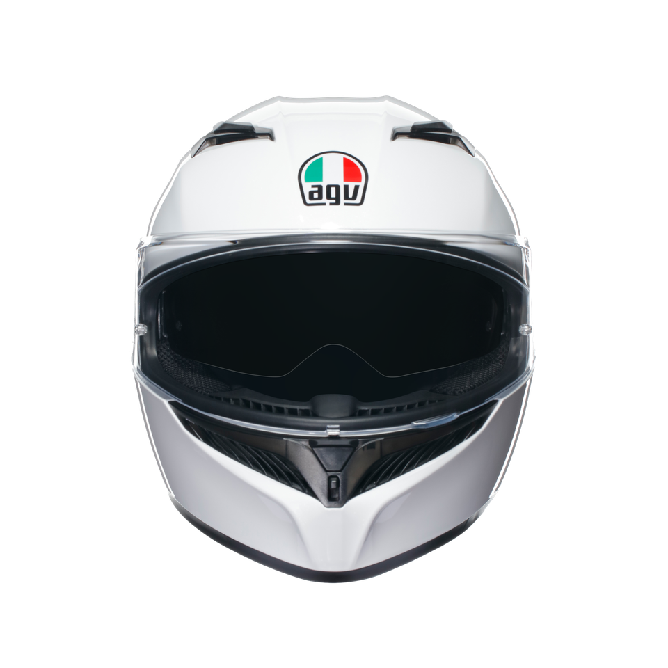 K3 MONO SETA WHITE - MOTORBIKE FULL FACE HELMET E2206