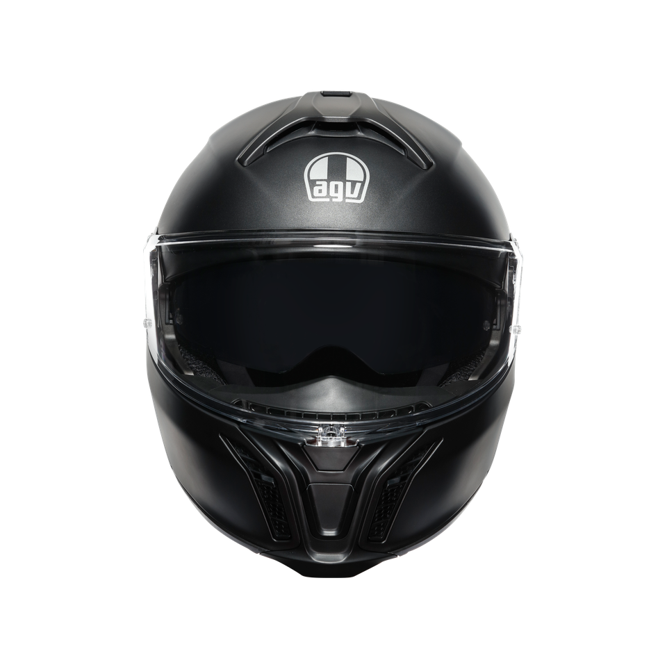 TOURMODULAR MATT BLACK - MOTORBIKE FLIP UP HELMET E2206