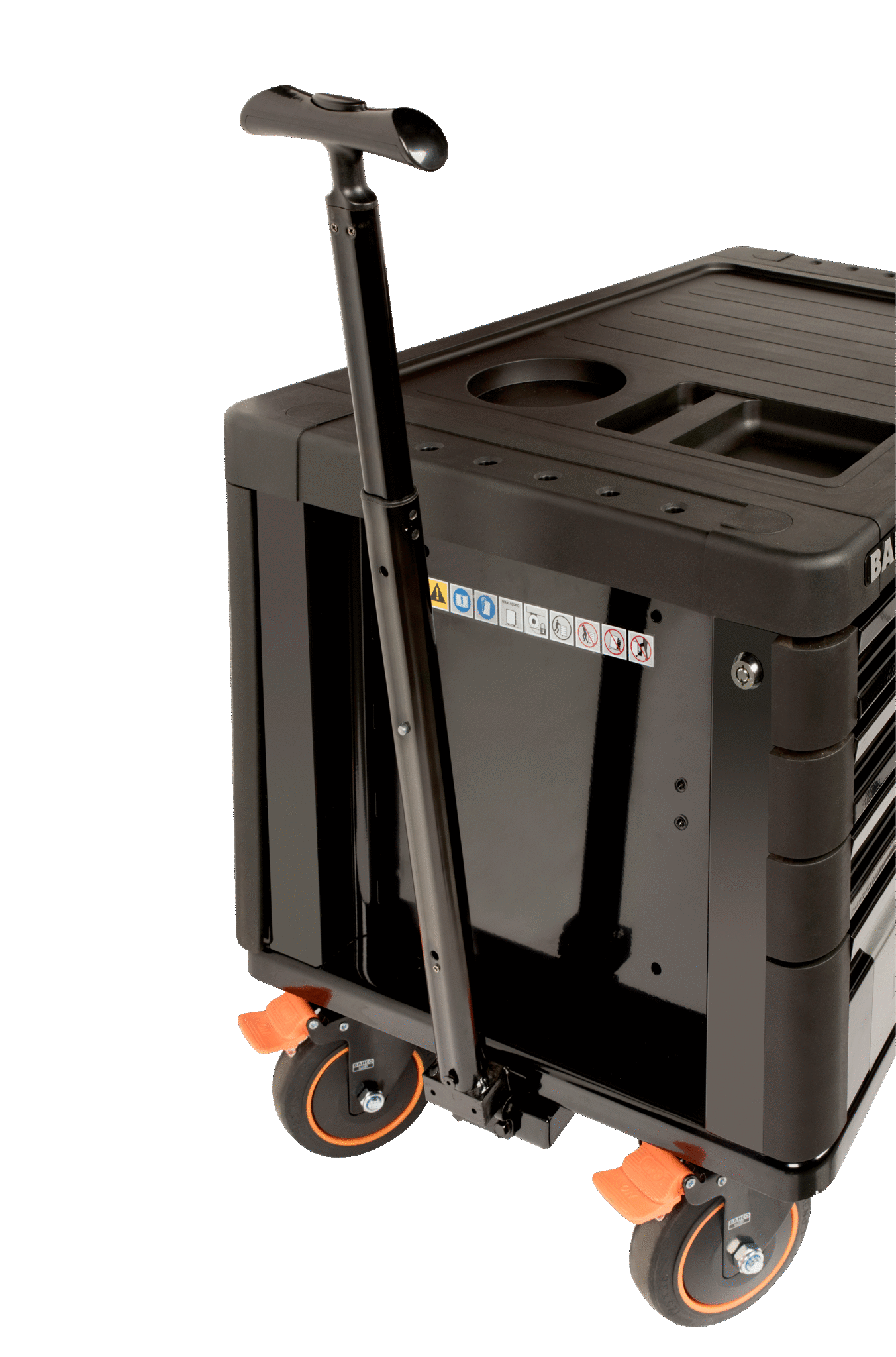 E87 Top chest on wheels with 4 drawers 1DAAT system ensures that only one drawer can open at a time Fully opening drawers and individual shock-protection corner bumpers for defending against unexpected collisions The pivoting latching system avoids u