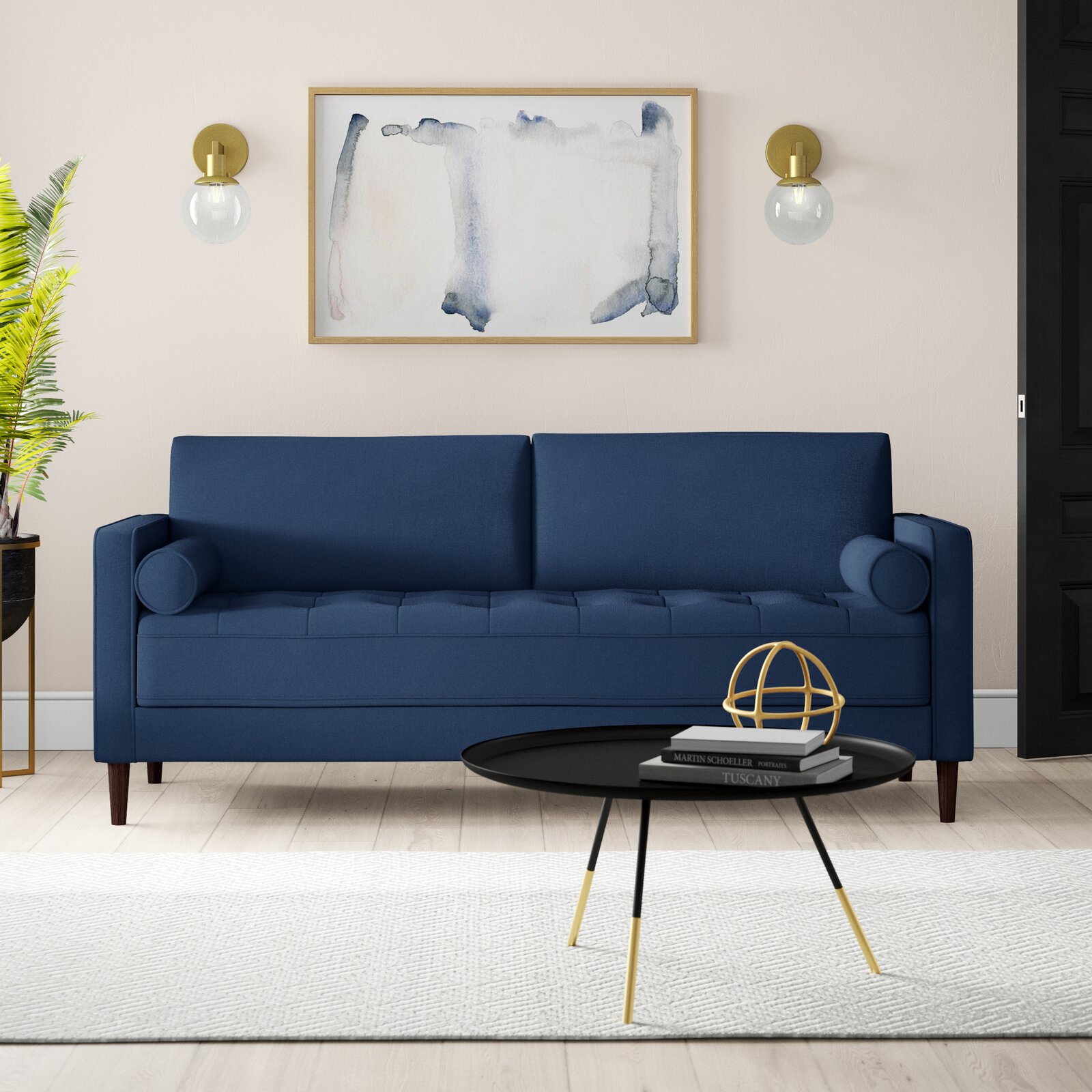 Garren 75.6'' Square Arm Tufted Sofa