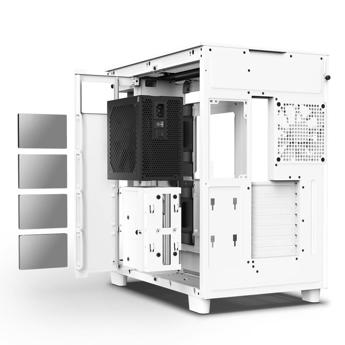 NZXT H9 Flow Weißes Zweikammer-Mid-Tower-Gehäuse