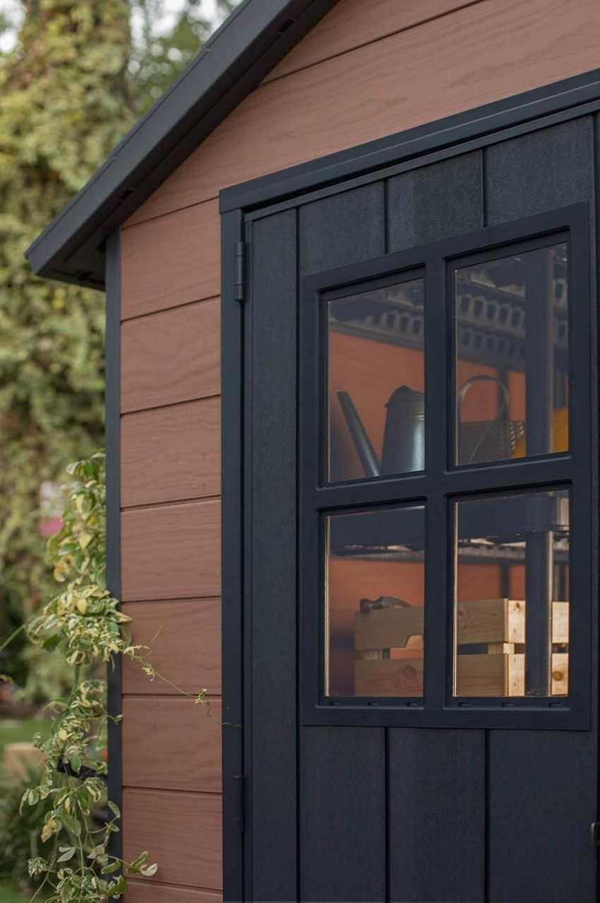 Keter Newton 7.5x11 Large Resin Outdoor Storage Shed Kit &nd