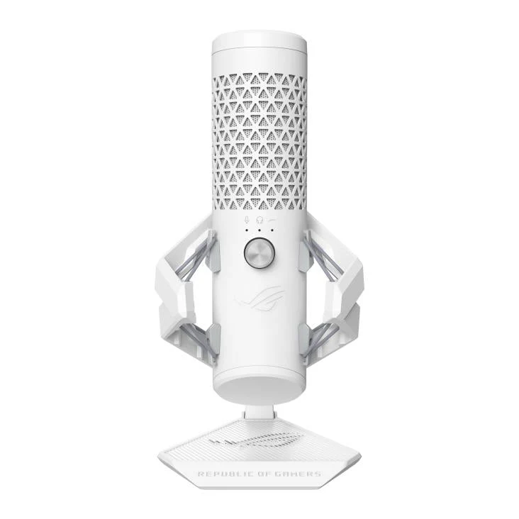 ASUS ROG CARNYX Professional Cardioid Condenser USB Gaming Microphone with RGB - Moonlight White