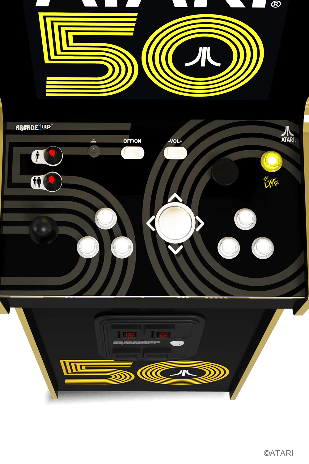 ARCADE 1 UP ATARI 50TH ANNIVESARY DELUXE ARCADE MACHINE - 50 GAMES IN 1