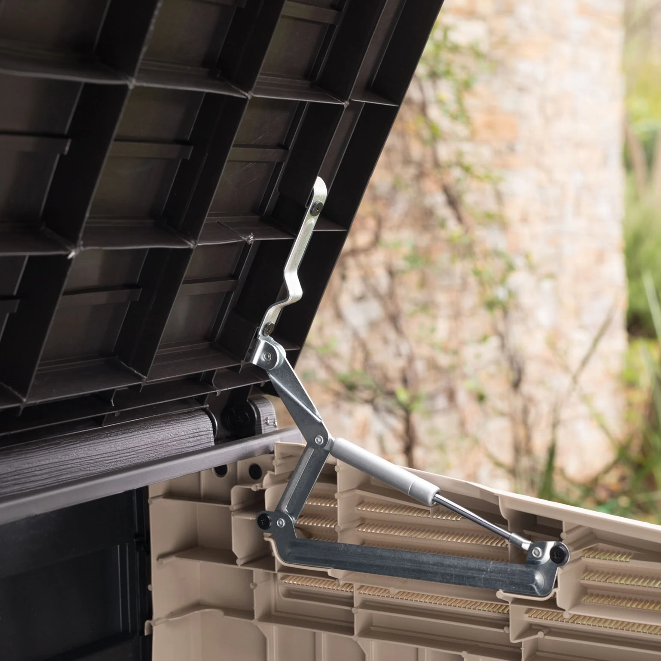 Keter S.I.O Midi 4.3' x 2.3' x 3.7' Horizontal Resin Outdoor Storage Shed with Durable Floor, Grey