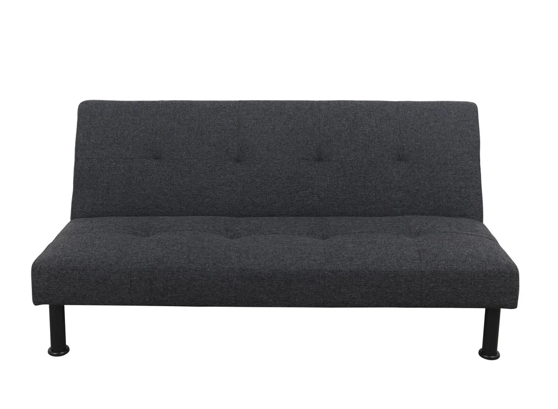 Couches for Living Room Upholstered Convertible Folding Futon Sofa Bed Modern Small Faux Leather Sleeper Sofa Love Seat for Bedroom, Apartment, Black