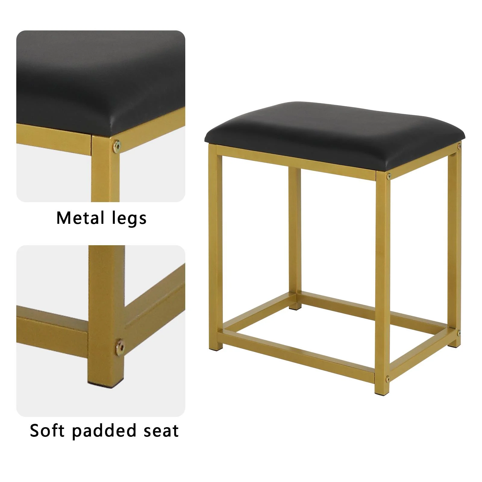 Ktaxon Lighted Makeup Vanity, White Vanity Table Set with 2 Drawer and Charging Station, Femal Gift