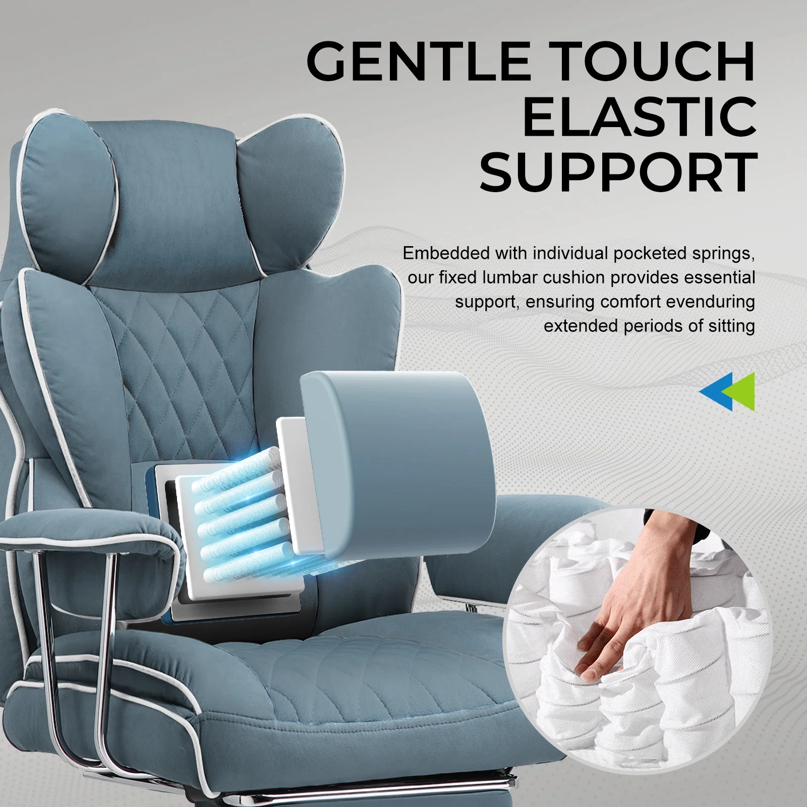 LUCKLIFE Big & Tall Office & Gaming Chair 400LBS Capacity, Wide Ergonomic Seat with Footrest, Adjustable Armrests, Black