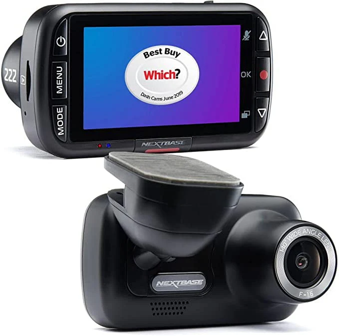 Nextbase 222X Compact Dual Dash Cam Front & Rear 2.5