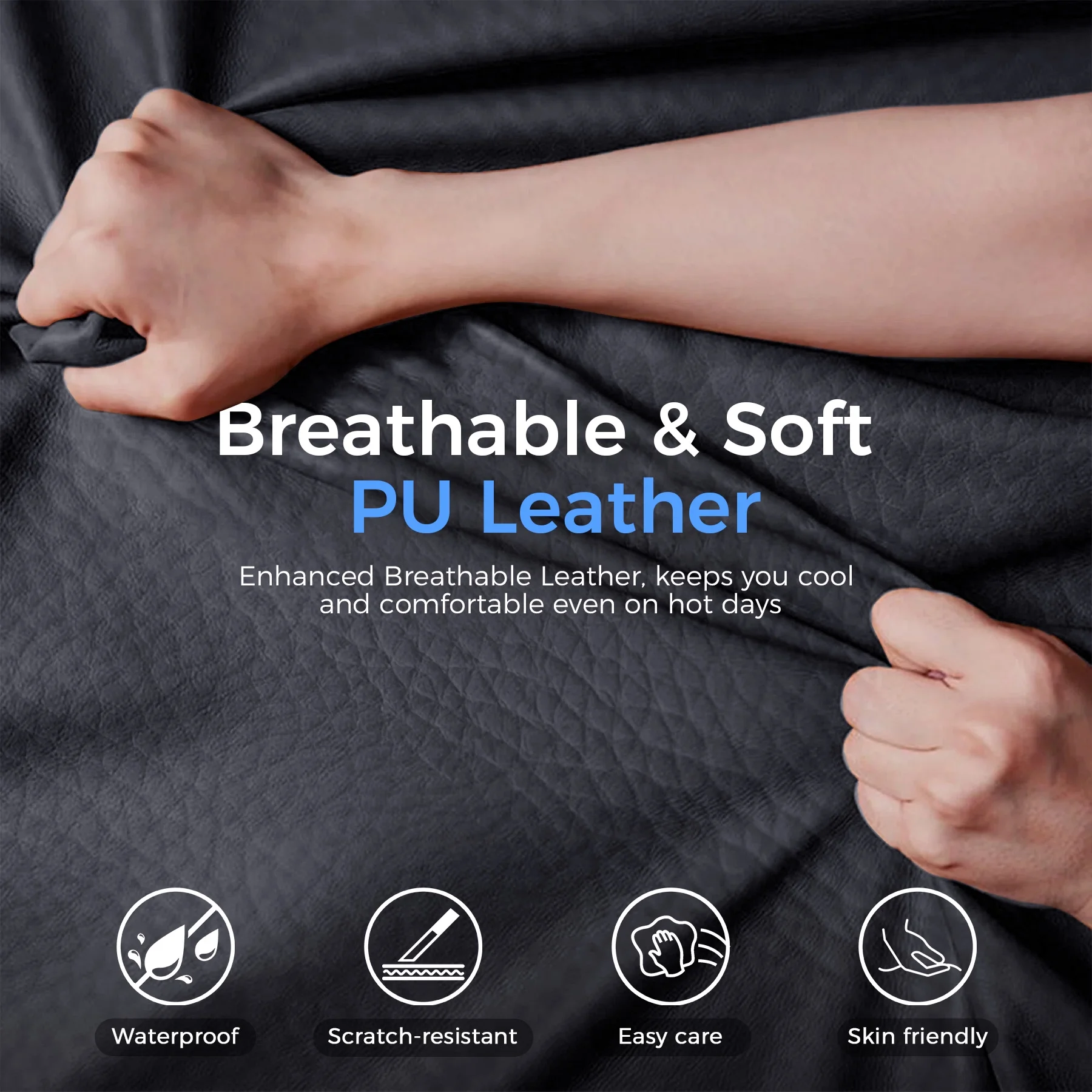 LUCKLIFE Big & Tall Office & Gaming Chair 400LBS Capacity, Wide Ergonomic Seat with Footrest, Adjustable Armrests, Black