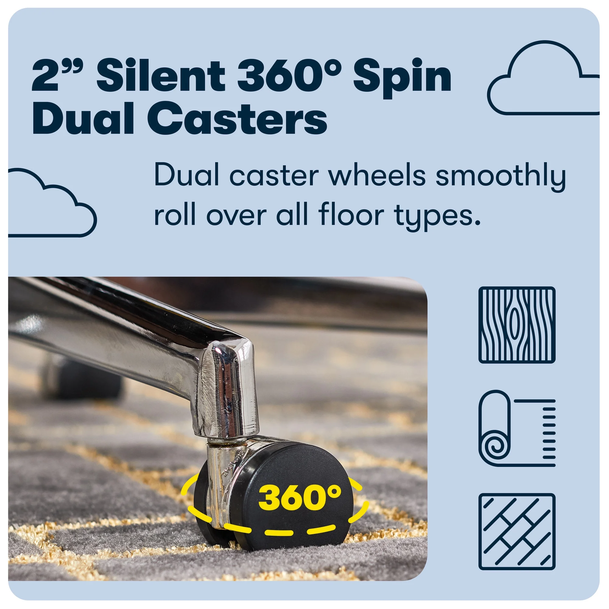 Serta Ashland Office Desk Chair, Button Tufted Mid-Back, Memory Foam Cushion, Chrome Swivel Base, Lilac Twill Fabric