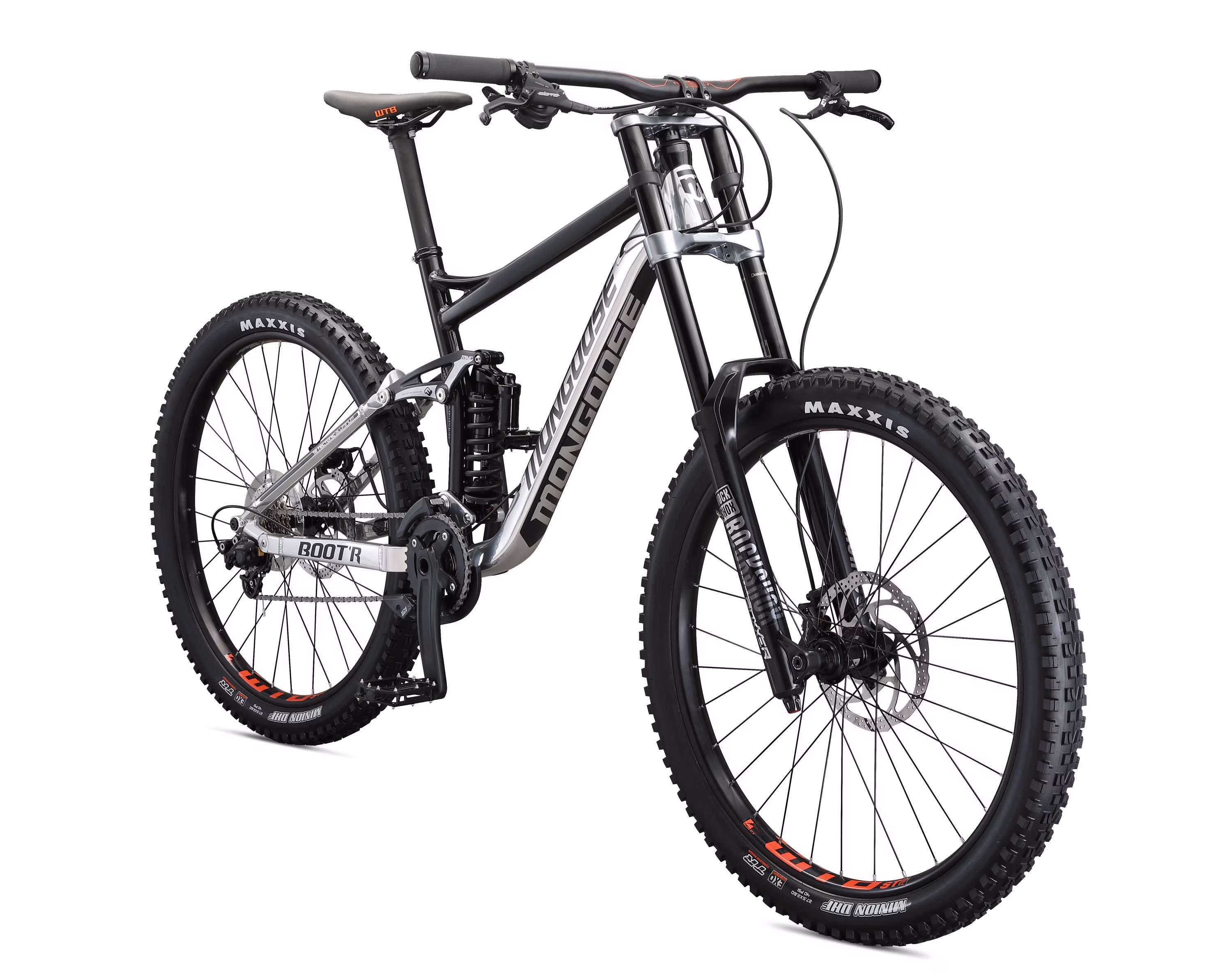 Mongoose Boot'R Adult Unisex 27.5-in. Medium Full-Suspension Mountain Bike, Black