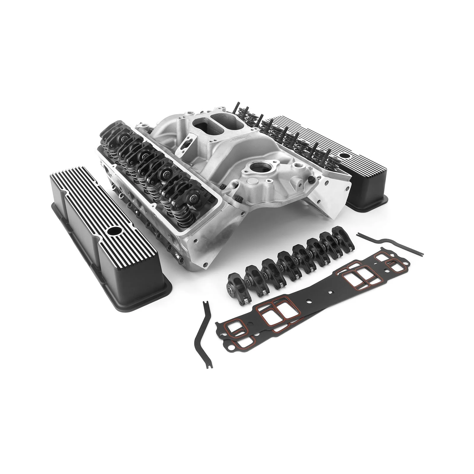 Speedmaster 1-435-004 Compatible with Chevy SBC 350 Straight Cylinder Head Top End Engine Combo Kit [Hydraulic Flat Tappet]