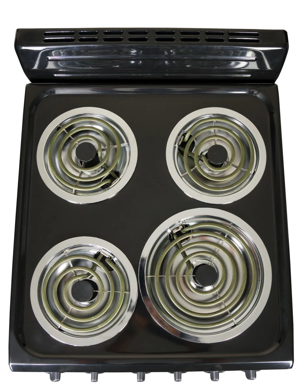 Premium Levella 20 in. 2.2 cu. ft. 4-Burner Single Oven Electric Range with Storage Drawer in Black with Stainless Steel Door