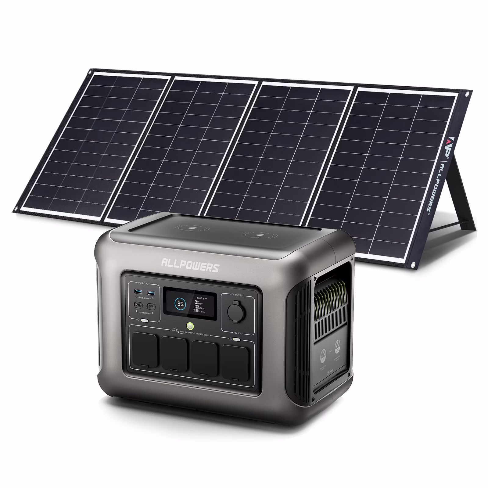 ALLPOWERS R1500 Portable Power Station 1600W, 1056Wh LiFePO4 Battery Solar Generator with 35dB Ultra-Quiet Operation, 1Hr Fast Charge, 15ms UPS for Home Backup, Indoor CPAP, Camping & RV