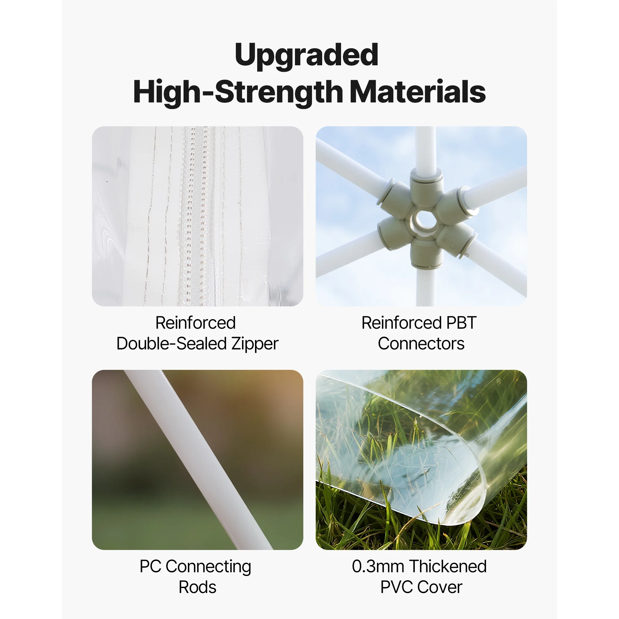 KFFKFF Outdoor Garden Dome, 15 x 9.5 ft Clear Bubble Tent for 10-14 People, Weather-Resistant Geodesic Greenhouse with Window, PVC Dome Tent for Patios, Camping, Parties, and Weddings