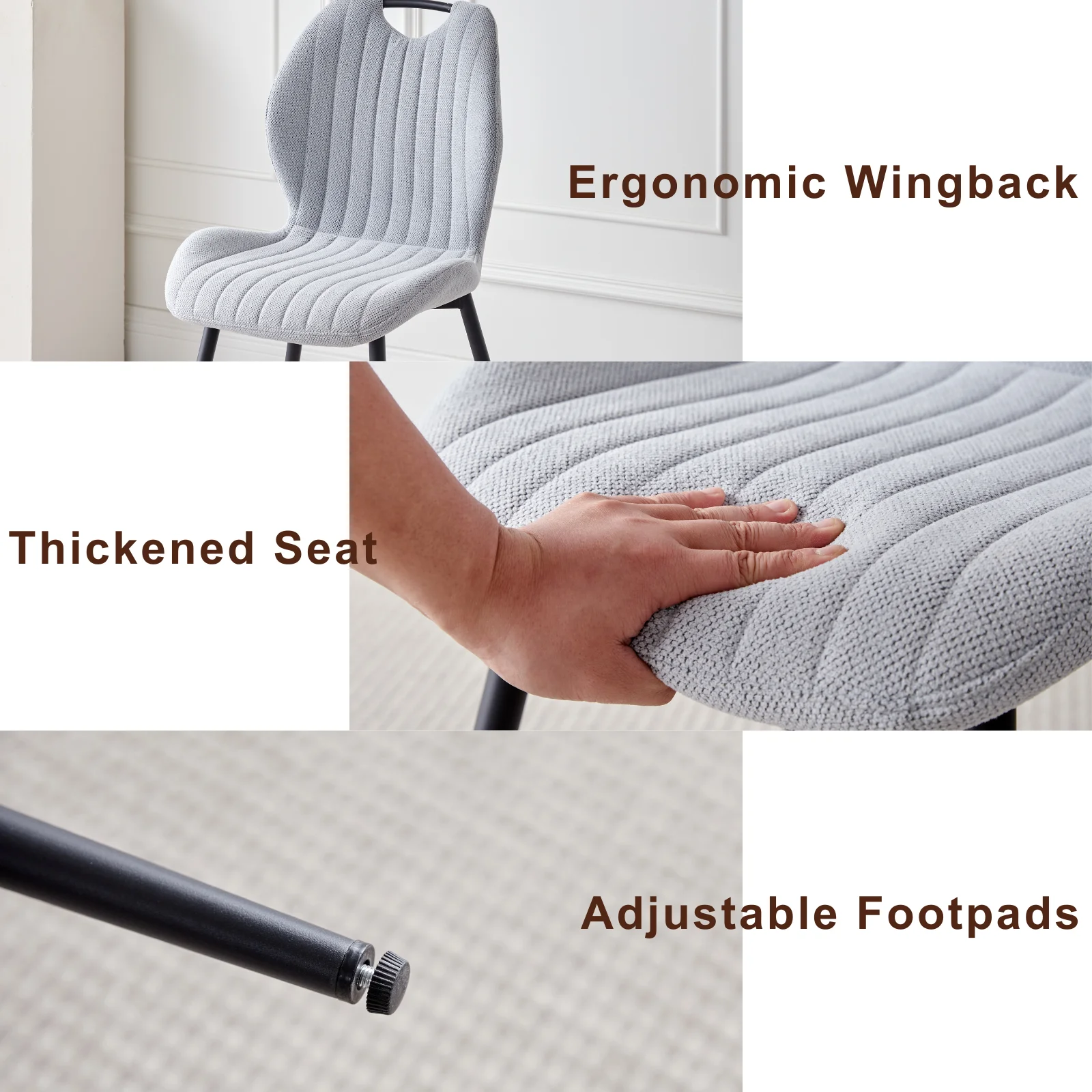 5pcs Rectangle Dining Table Chairs Set for 4, 63