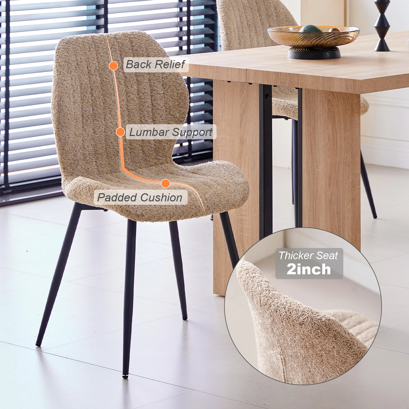 5pcs Rectangle Dining Table Chairs Set for 4, 63