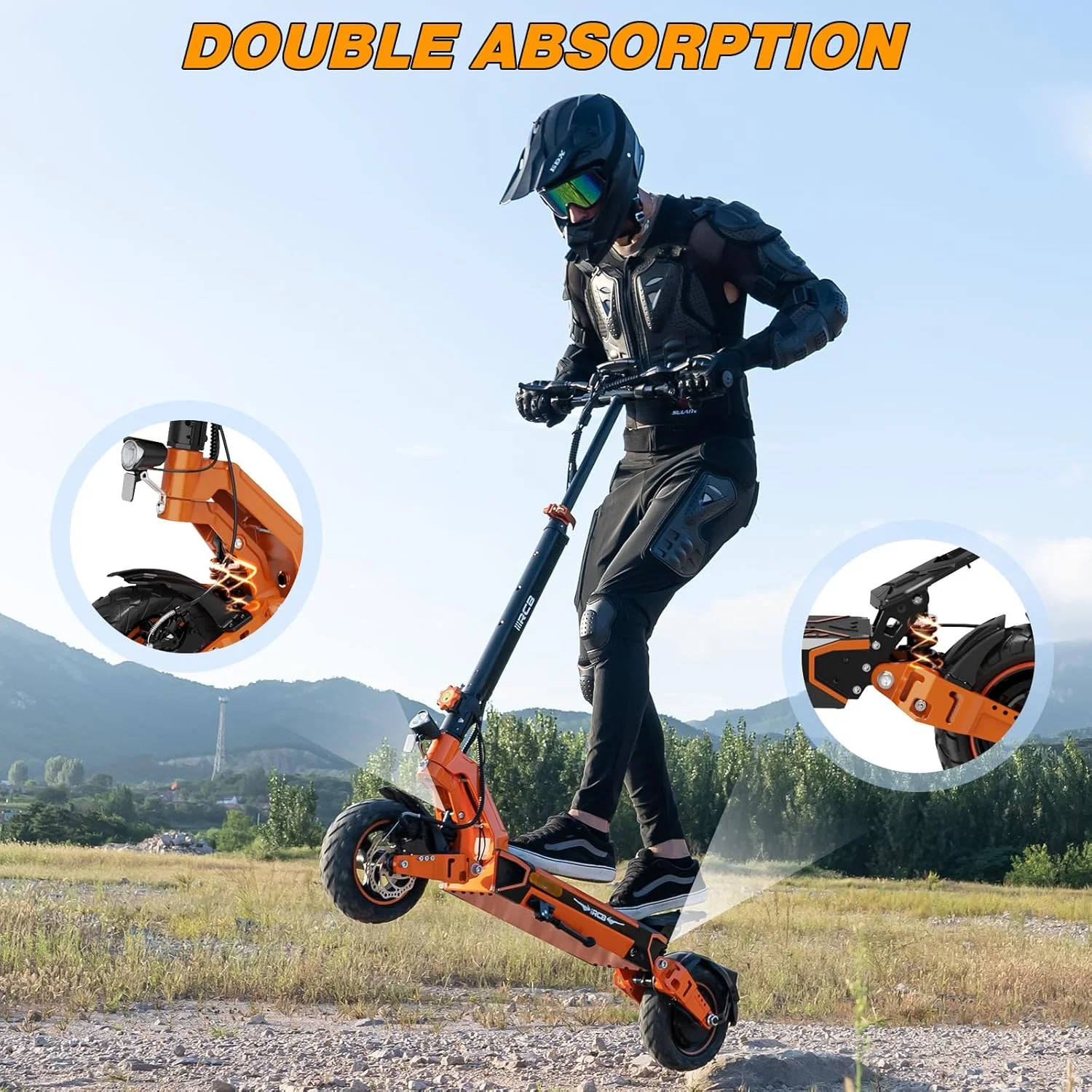 Electric Scooter for Adults, Max 70miles Range, 1000W Motor, 48V 27Ah Battery, 10