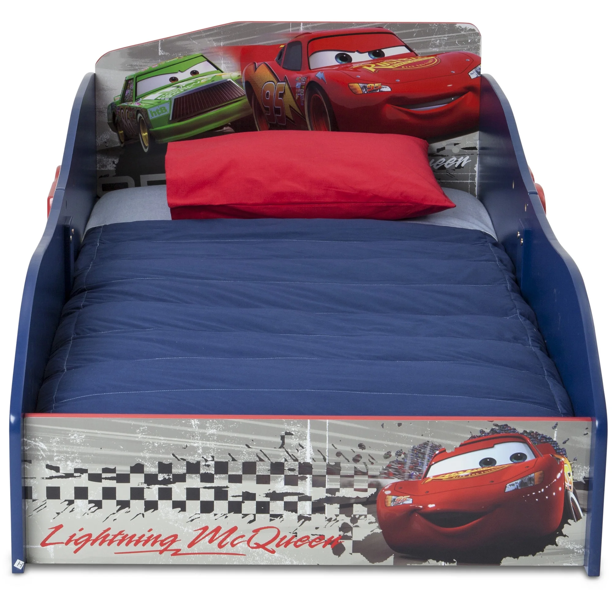 Disney/Pixar Cars Wooden Toddler Bed by Delta Children, Greenguard Gold Certified, Red