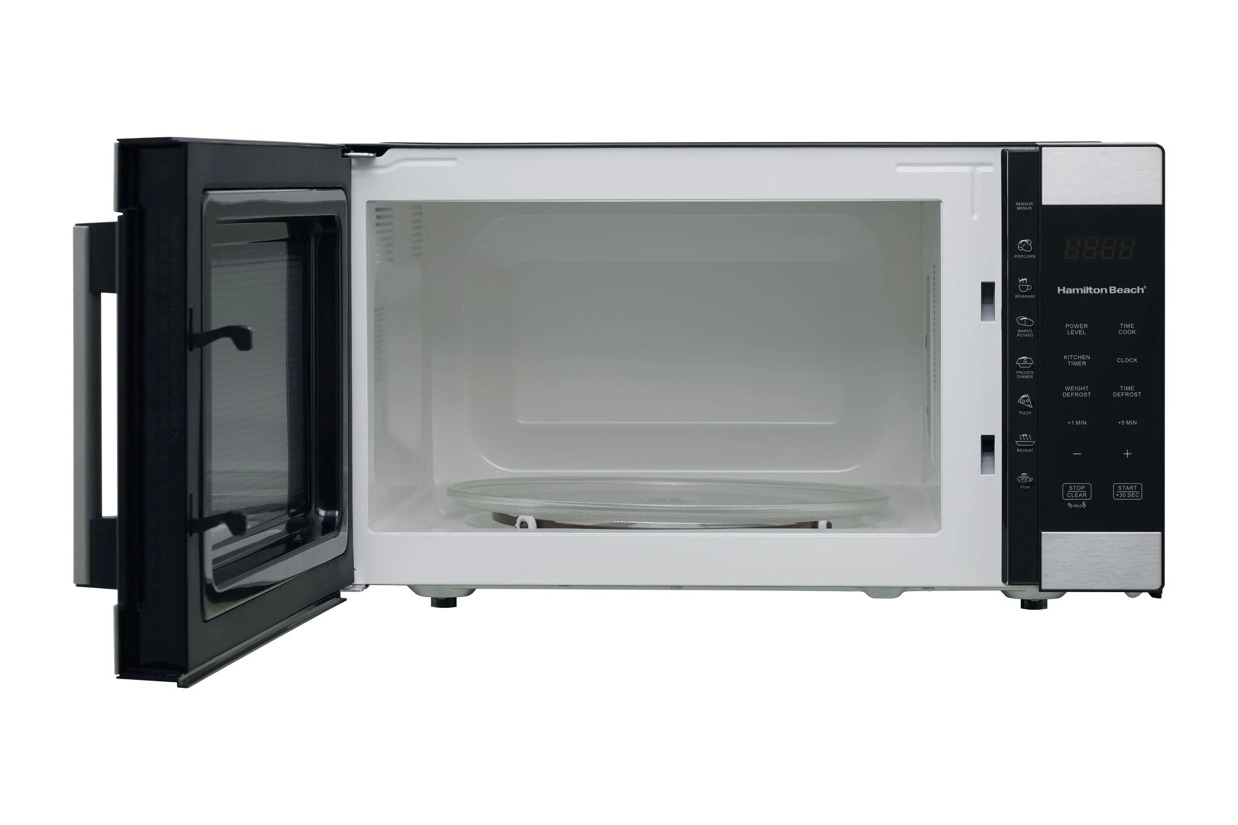 Hamilton Beach 1.6 cu ft Sensor Cook Countertop Microwave Oven in Stainless Steel