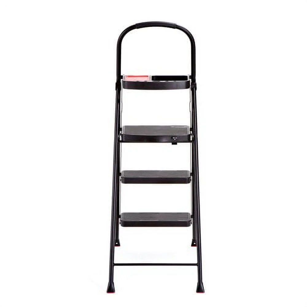 Rubbermaid RMS-3T 3-Step Steel Step Stool with Project Tray, 225 lb. Cap.