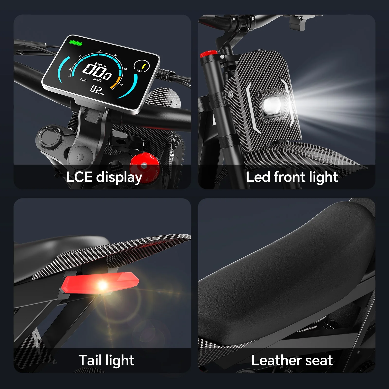 Arkveld Electric Bike for Adults, Peak-3000W, Max 40MPH and 80Miles Electric Motorcycle,25