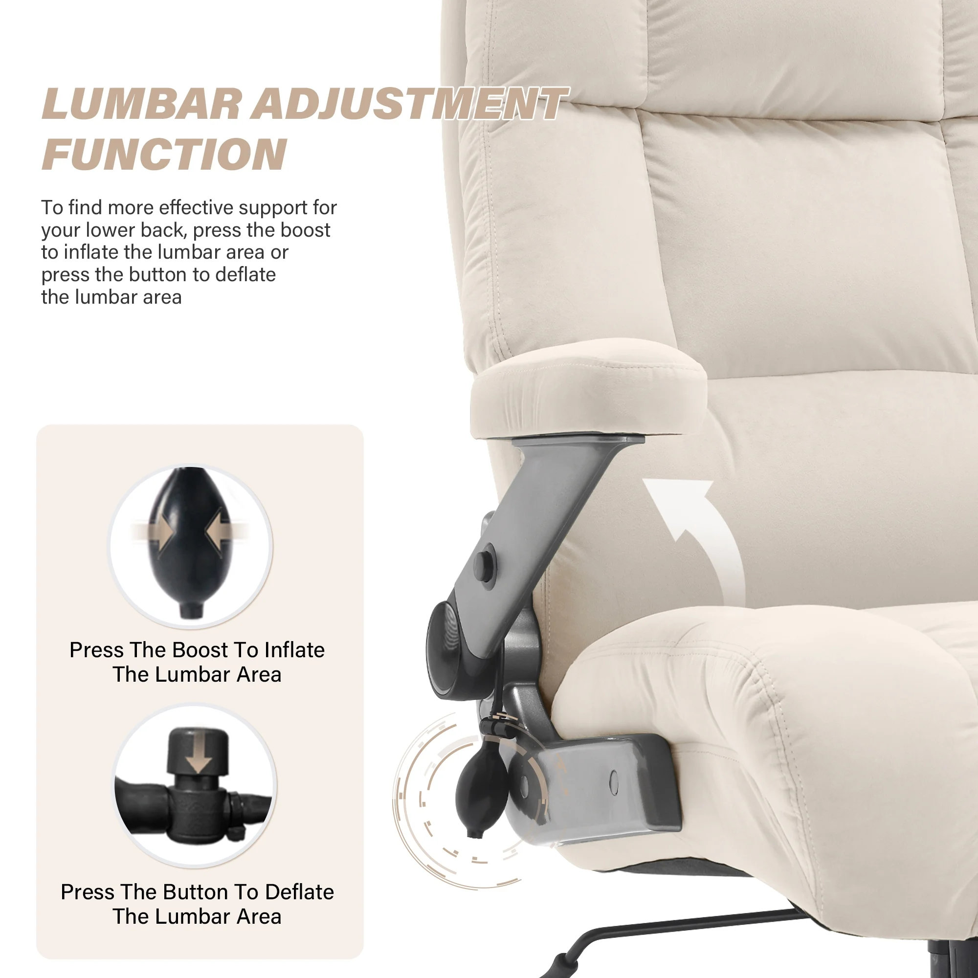 Big and Tall 700lbs Office Chair, Ultra-Soft Fabric Executive Desk Chair, Ergonomic Computer Chair with 3D Flip Up Arms, Adjustable Lumbar Support, Heavy Duty Metal Base and Quiet Rubber Wheel, Black