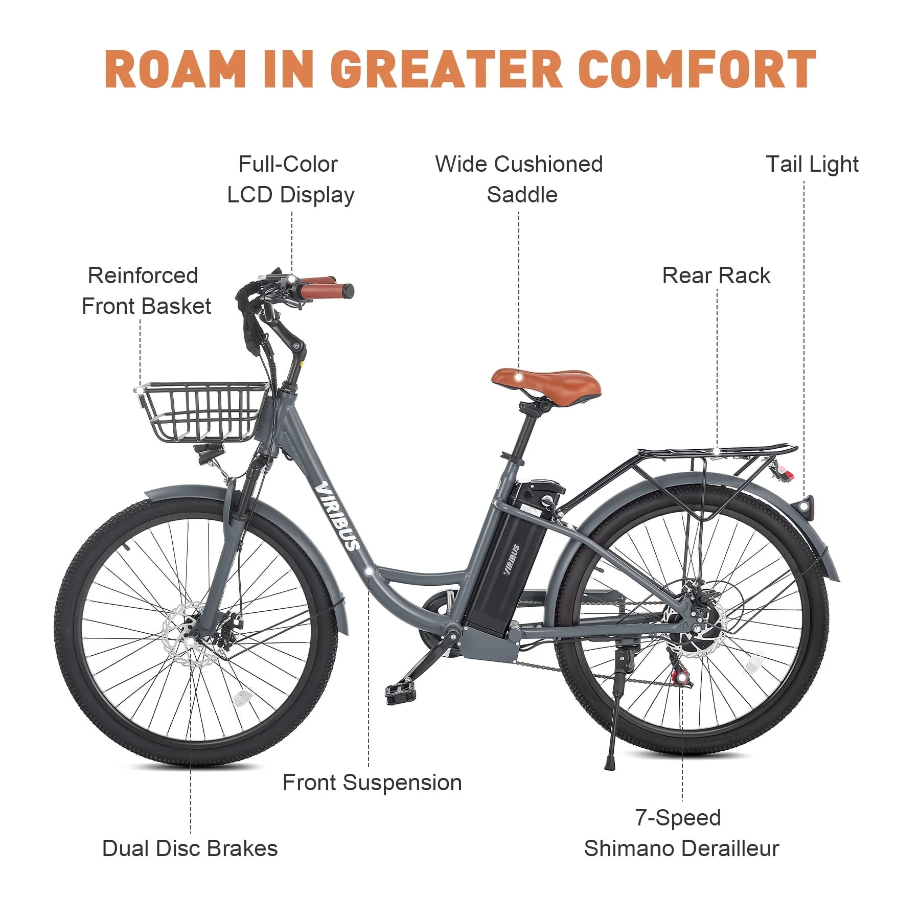 Viribus Electric Bike for Adults 26