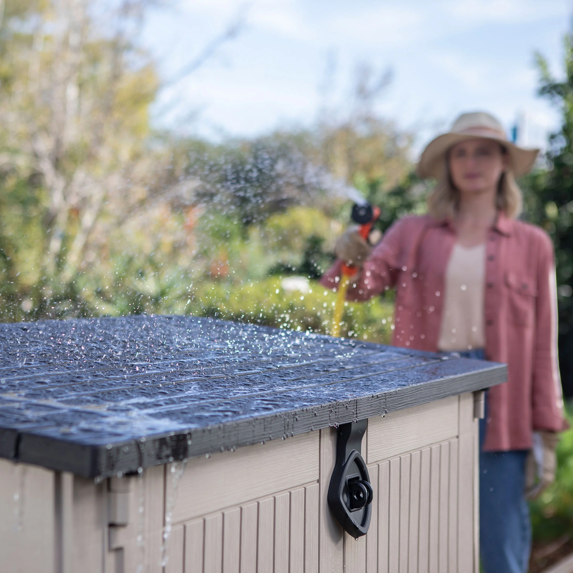 Keter S.I.O Midi 4.3' x 2.3' x 3.7' Horizontal Resin Outdoor Storage Shed with Durable Floor, Grey