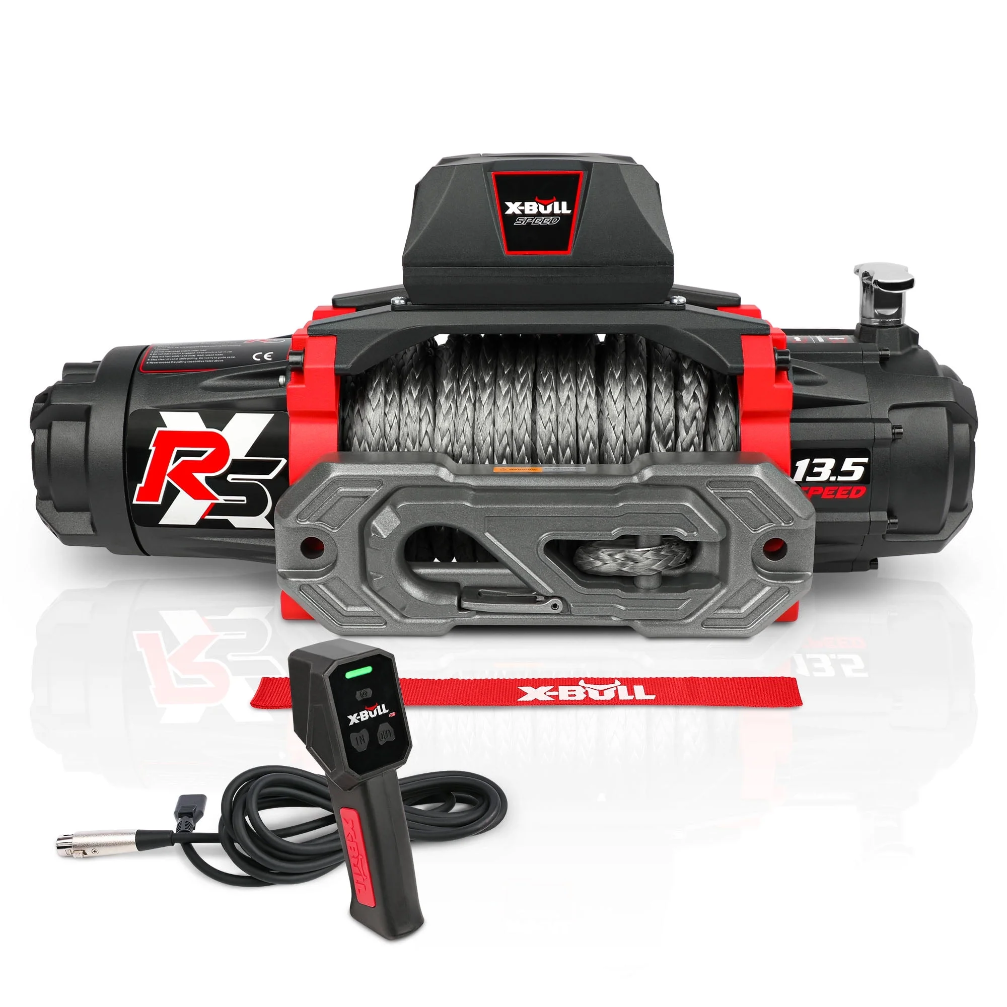 X-BULL Electric Winch 13500lb Load Capacity 12V DC Power Towing Truck Off-Road 2 in 1 Wireless Remote