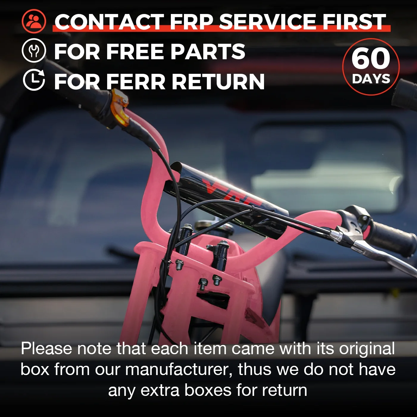 FRP 50cc Gas Dirt Bike - Red Mini Motorcycles for Young Riders, Gas Powered Mini Bike with Safety Kill Switch, Tubeless Tires, Easy Pull Start, and EPA Approved (Red)