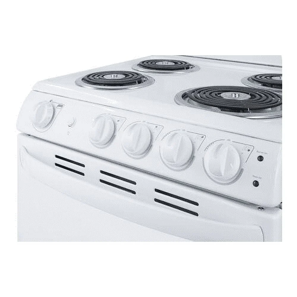 Summit RE203W 20 in. Wide Electric Range, White with Coil Elements - Replaces RE201W