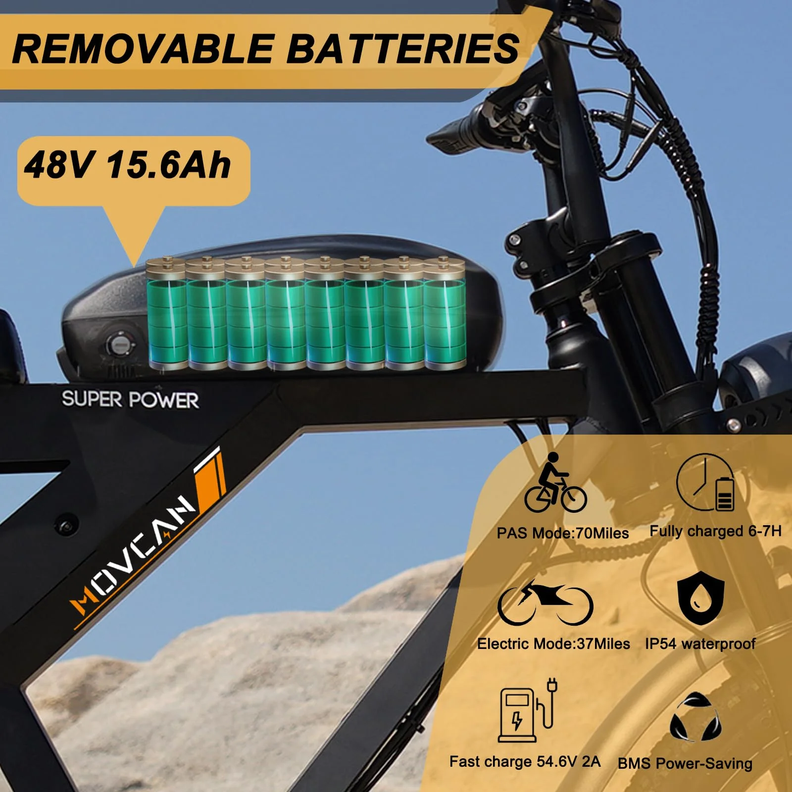 Movcan V30 Electric Bike for Adult, 1000W 20