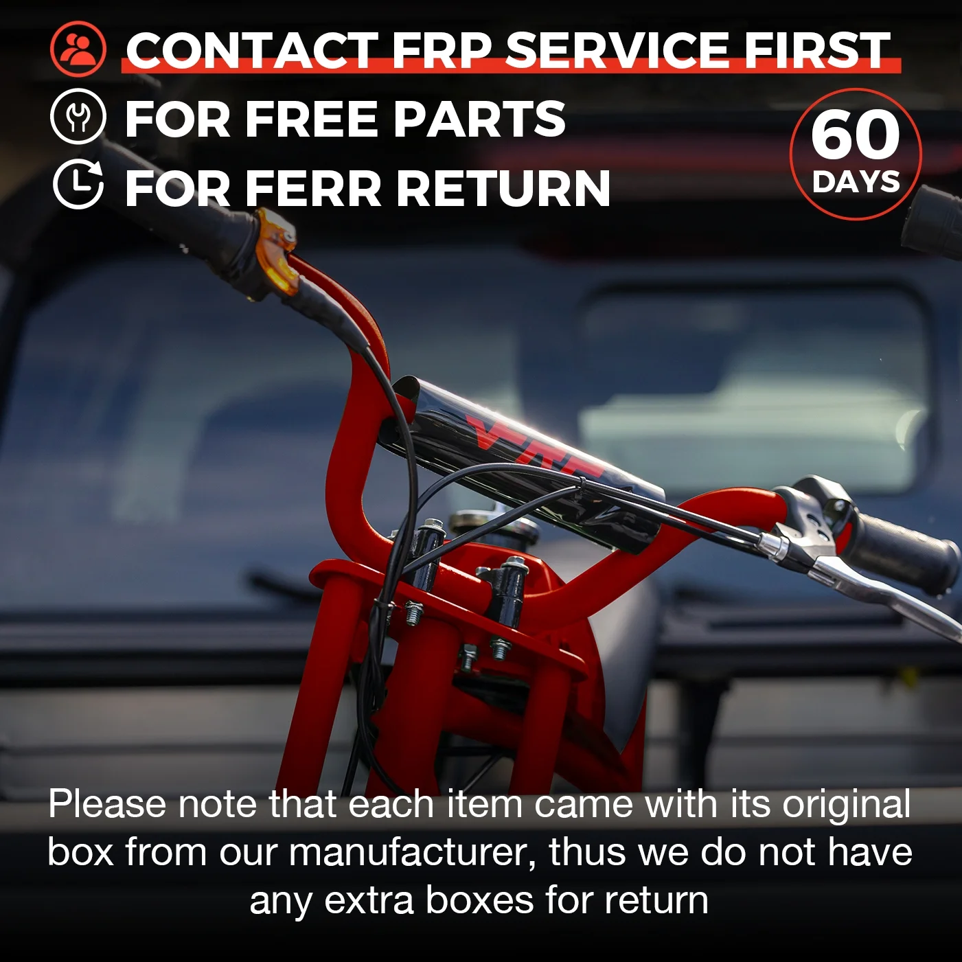 FRP 50cc Gas Dirt Bike - Red Mini Motorcycles for Young Riders, Gas Powered Mini Bike with Safety Kill Switch, Tubeless Tires, Easy Pull Start, and EPA Approved (Red)