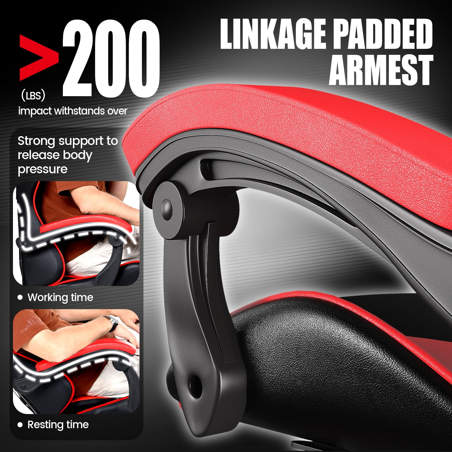 Bigzzia Gaming Chair Office Chair, Ergonomic Game Chair with Height Adjustable Headrest and Lumbar Support for Adults Teens, Black & White