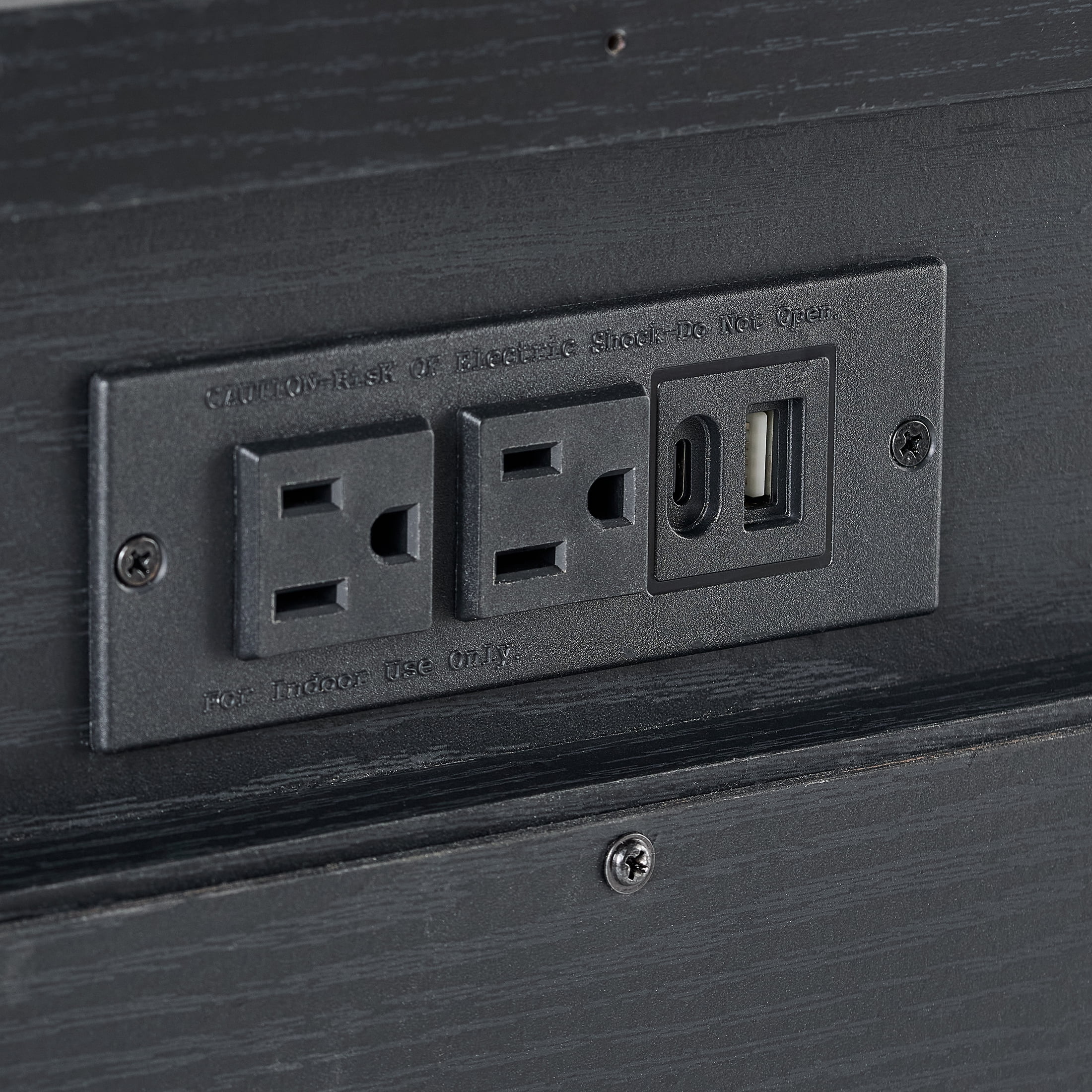 Better Homes & Gardens Lillian Fluted 2-Drawer Nightstand with USB, Natural Pine