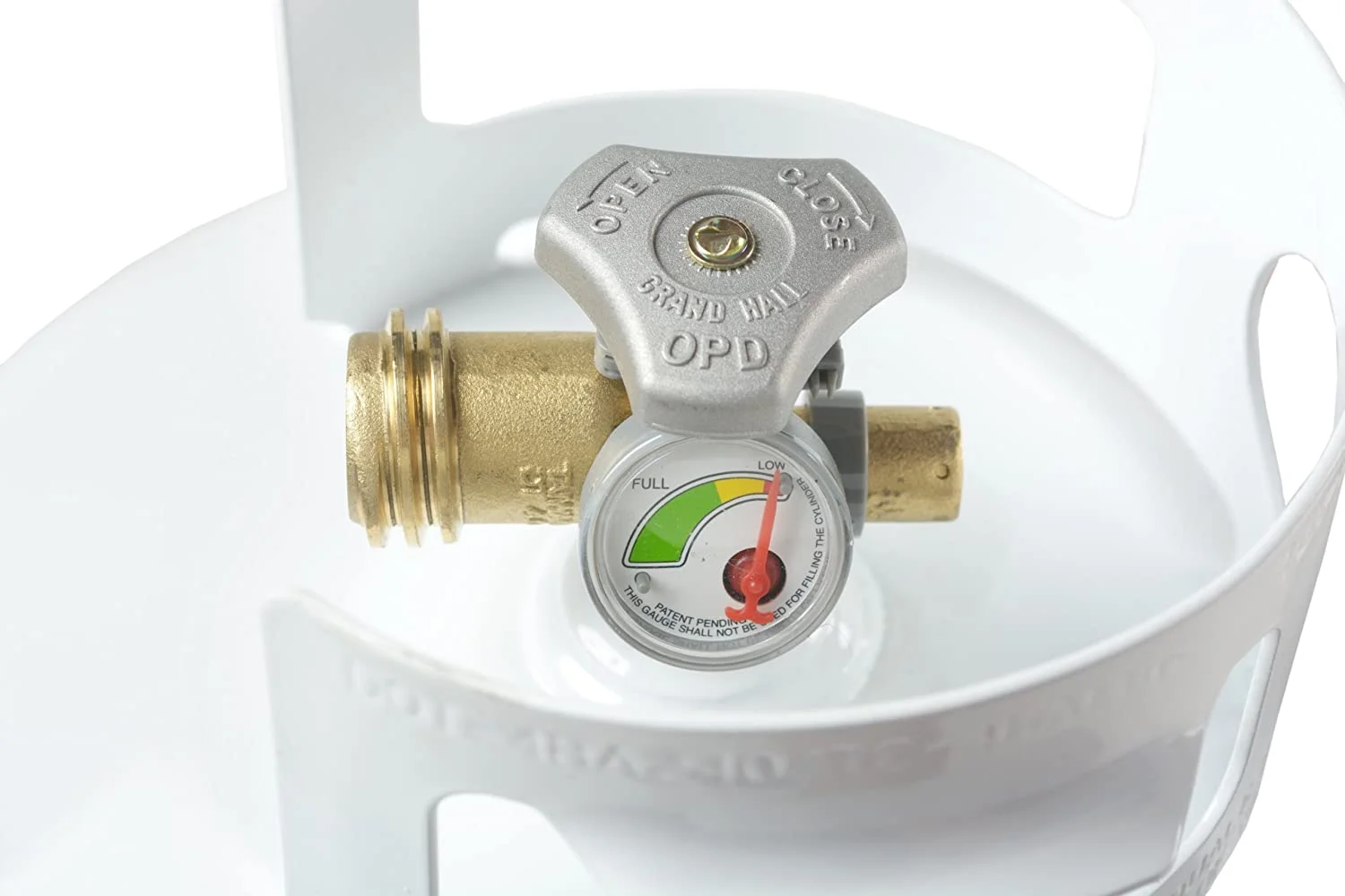 Flame King Empty Steel Propane Tank LP Cylinder with OPD Valve & Built-in Gauge, 20 lbs