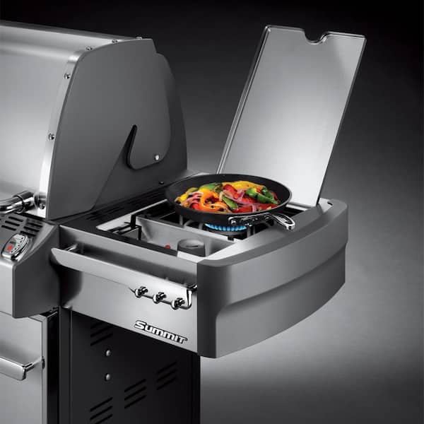 Summit S-670 6-Burner Propane Gas Grill in Stainless Steel with Built-In Thermometer and Rotisserie