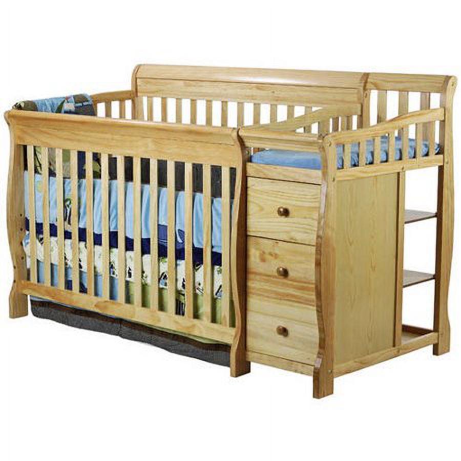 Dream On Me Brody 5-in-1 Convertible Crib with Changer. Natural