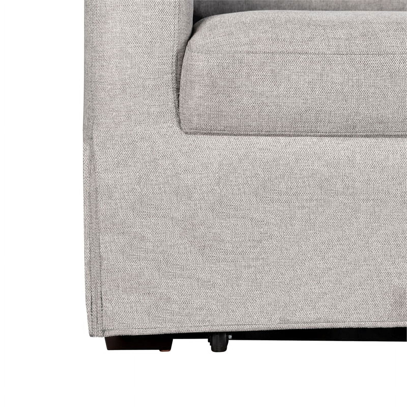 Serta Hanson Modern Farmhouse Convertible Sofa with Queen Size Sleeper, Linen Fabric