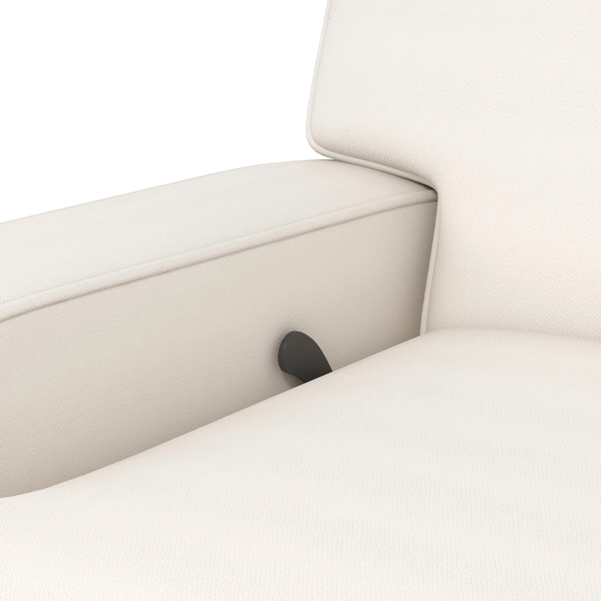 Baby Relax Rylan 4-in-1 Swivel Glider Rocker Recliner Chair, White Linen