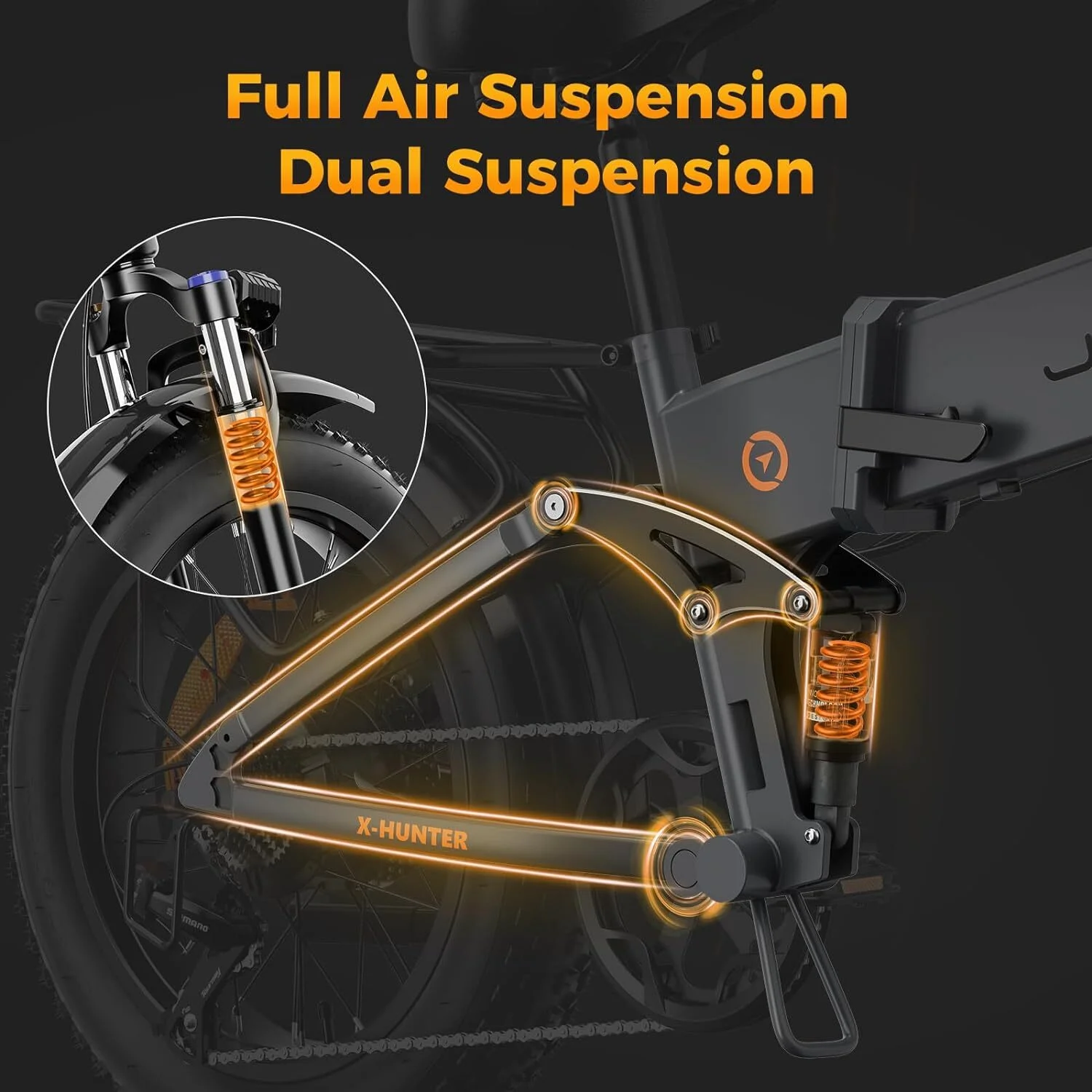 Jasion X-Hunter Electric Bike for Adults, 750W Motor Electric Bicycle with 48V 13AH Removable Battery, 20