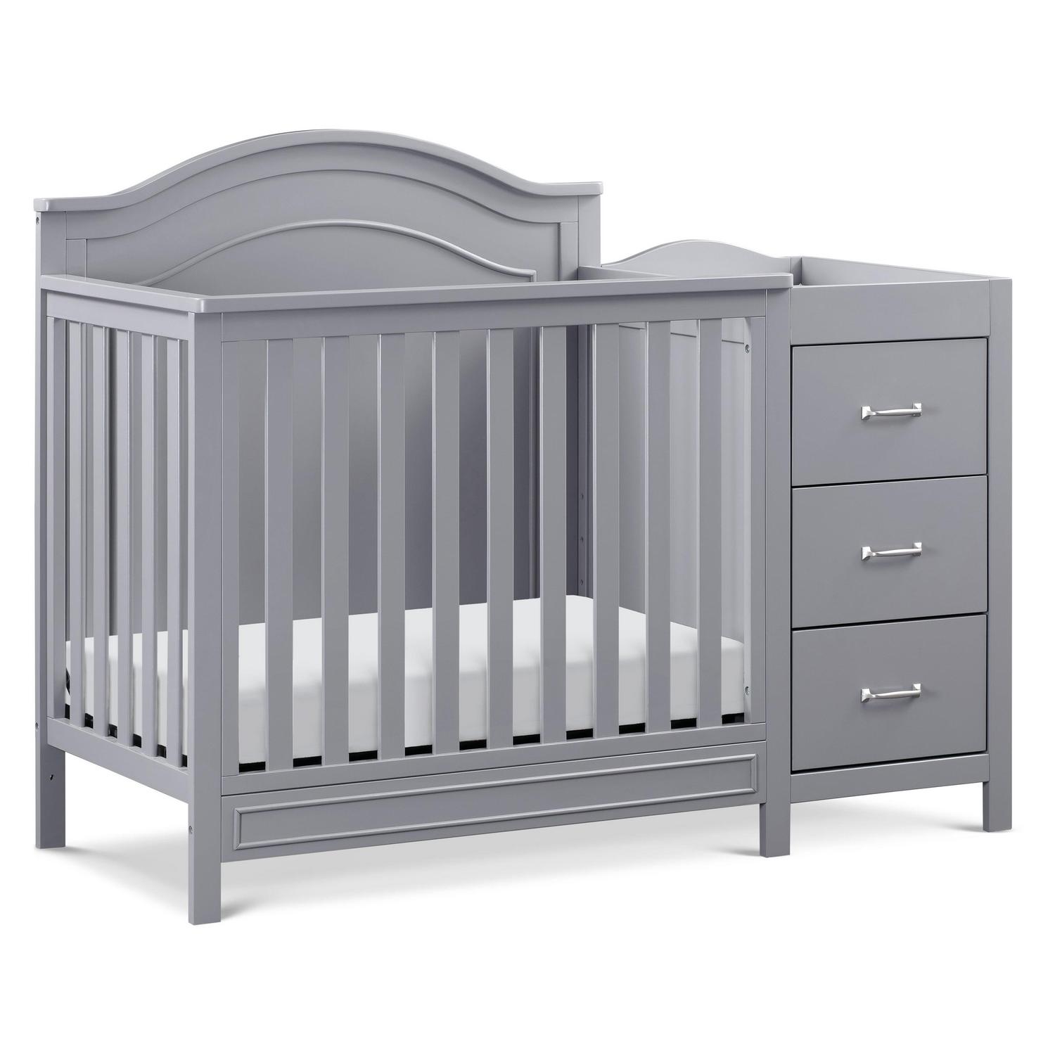 DaVinci Charlie 4-in-1 Convertible Mini Crib & Changer in Grey