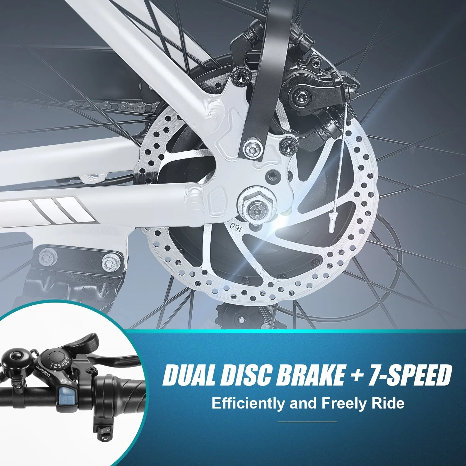 ANCHEER Electric Bike for Adults, 48V 500Wh EBike, UP to 60 Miles, 3.5H Fast-Charge Removable Battery, 26