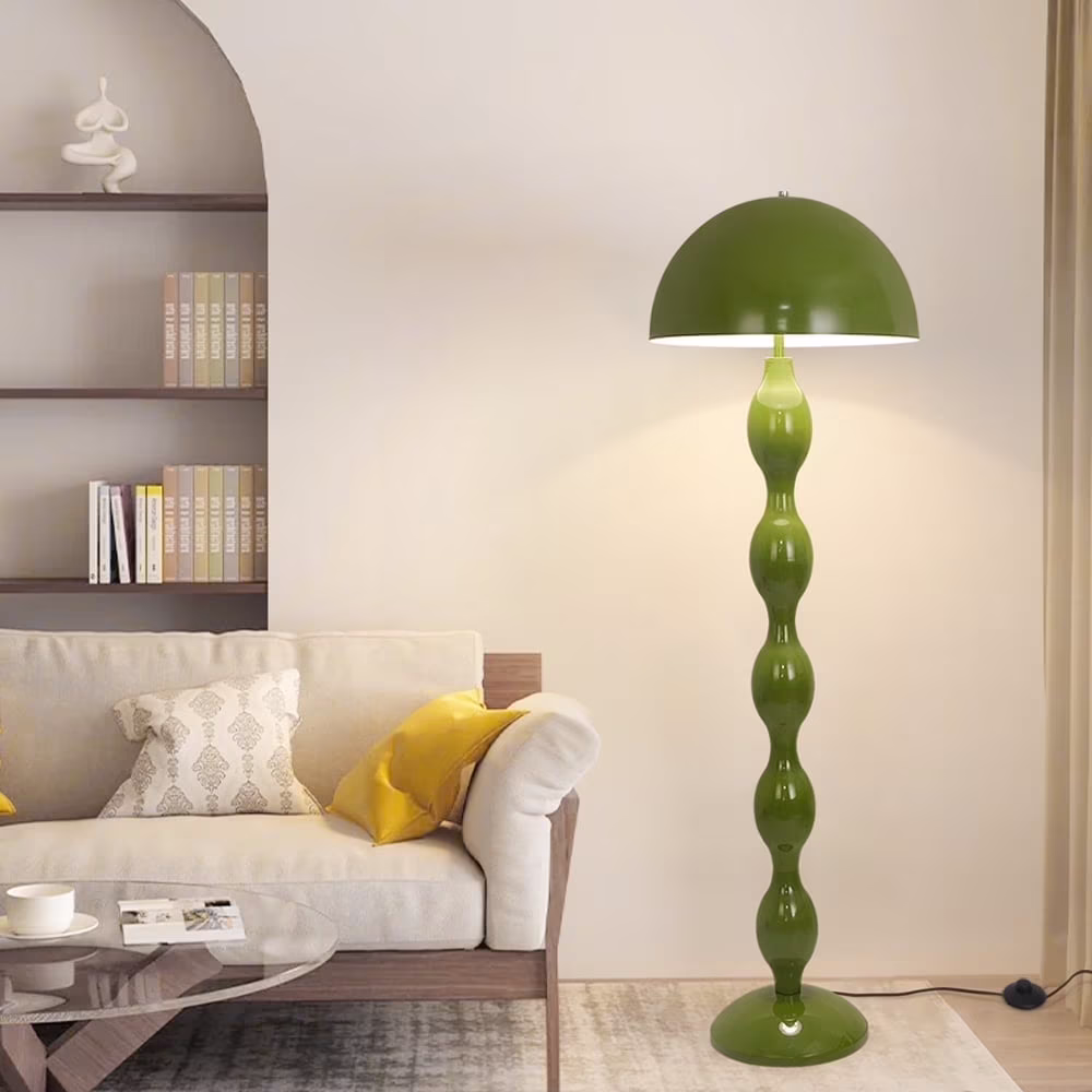 Mushroom Floor Lamp, Modern LED Floor Lamp, 59 Inch Simple Green Mushroom Lamp For Bedroom, Living Room, Office (Bulb Not Included)