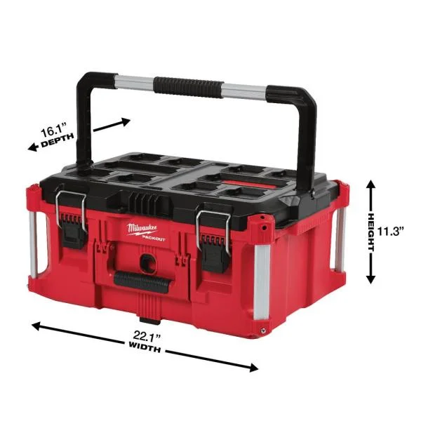 Milwaukee 48-22-8425 100-Pound Capacity Polymer Packout Large Tool Box